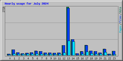 Hourly usage for July 2024