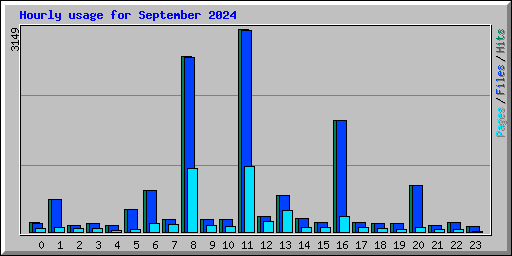 Hourly usage for September 2024