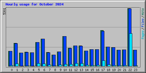 Hourly usage for October 2024