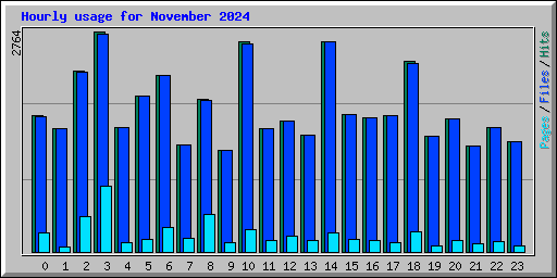 Hourly usage for November 2024