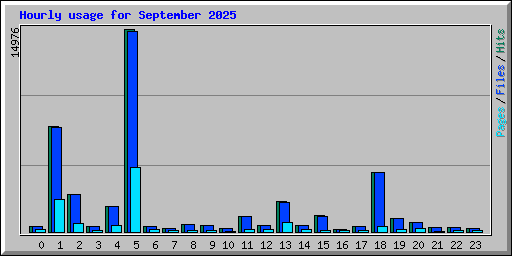 Hourly usage for September 2025