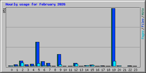 Hourly usage for February 2026