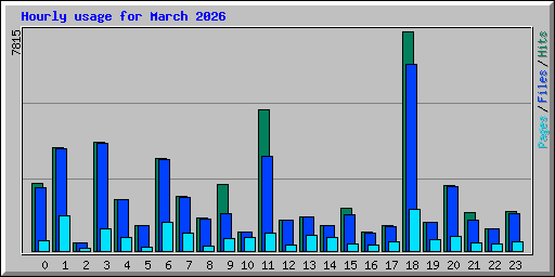 Hourly usage for March 2026