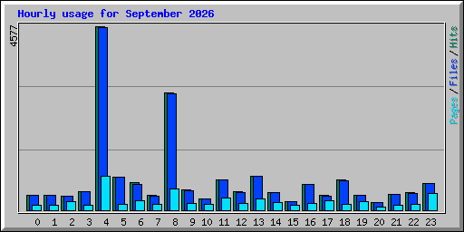 Hourly usage for September 2026